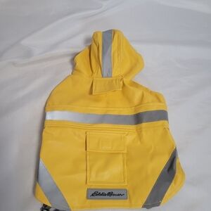 Eddie Bauer Yellow Pet Raincoat NWT Reflective Size Small